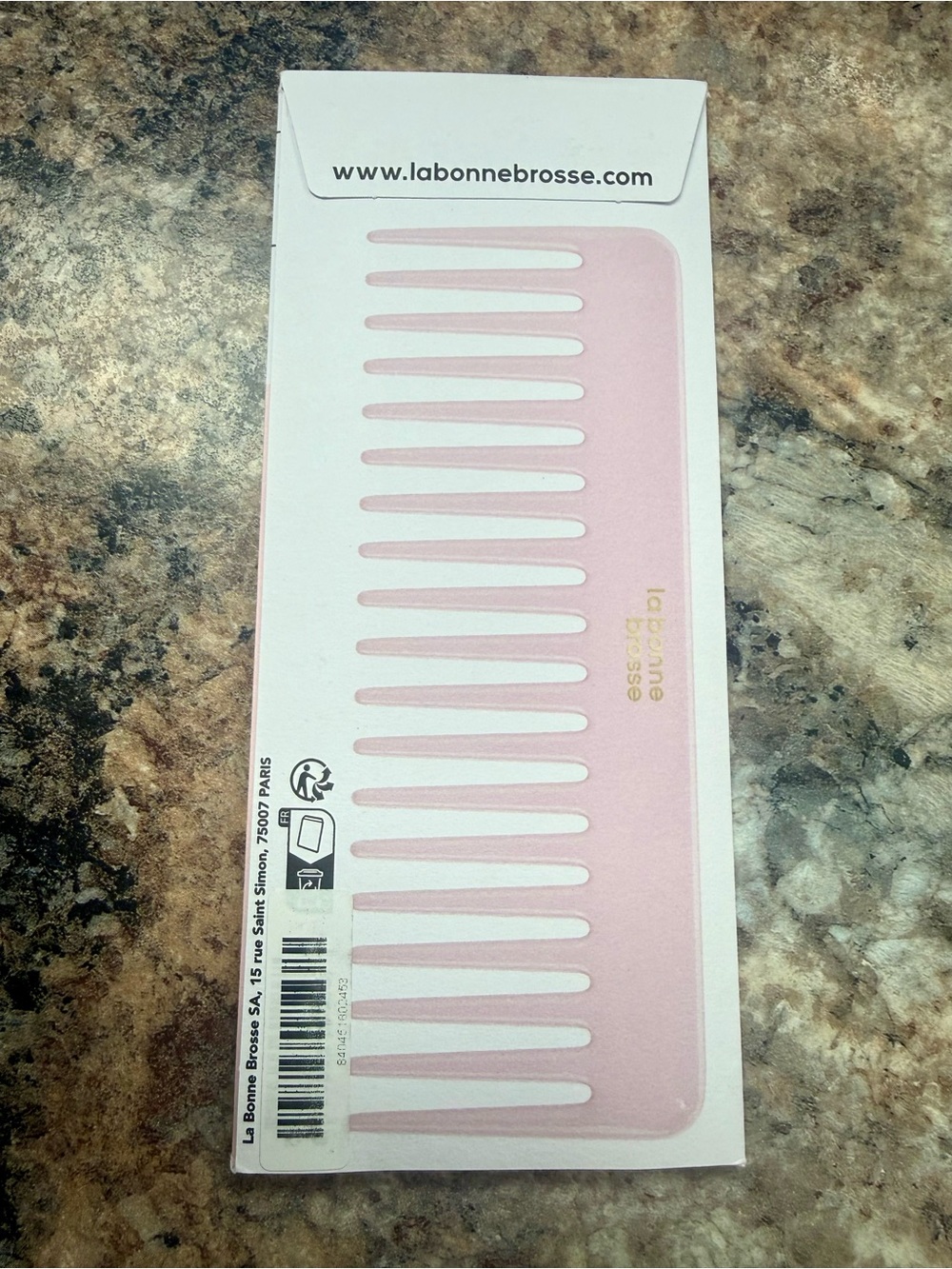 NIB Labonne Pink Wide-Tooth Comb – Gentle Detangling